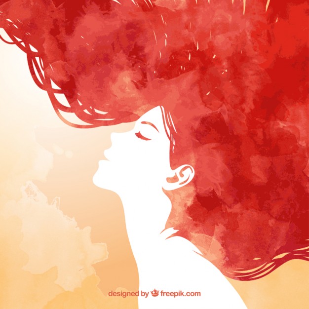 626x626 Hand Painted Redhead Woman Vector Free Download