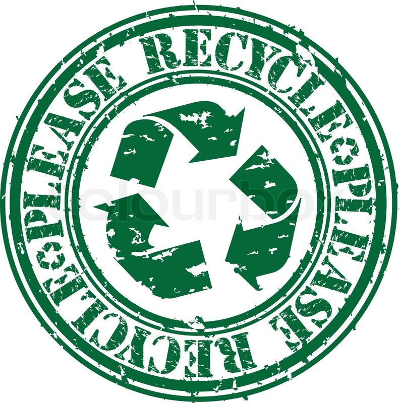 793x800 Grunge Please Recycle Rubber Stamp, Vector Illustration Stock