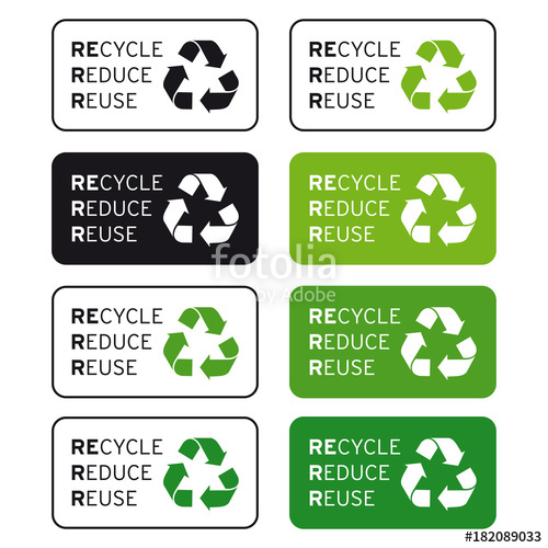 500x500 Recycle Reduce Reuse Logo Set Stock Image And Royalty Free Vector