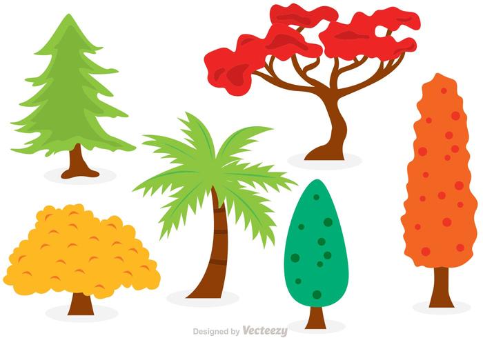 700x490 Trees Vector Art