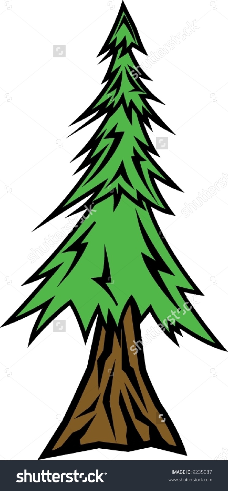 744x1600 Clipart Redwood Tree