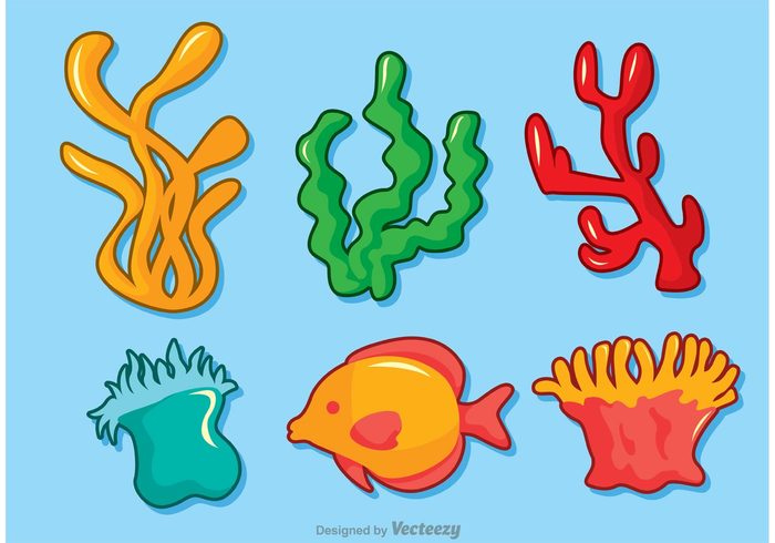 700x490 Set Of Coral Reef Vector 121378