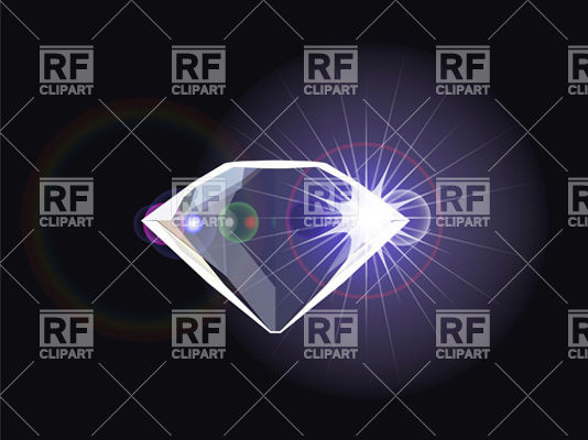 534x400 Glare Diamond With Light Reflection Vector Image Vector Artwork