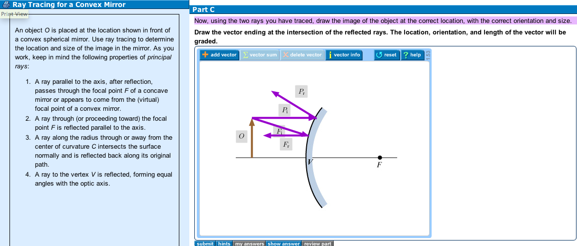1155x493 Mastering Physics Reflection Vector Drawing