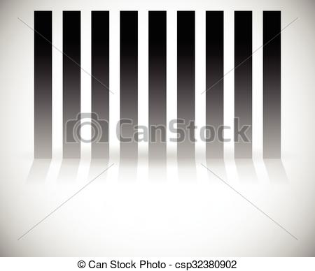 450x388 Vertical Bars, Rectangles With Reflection. Abstract Vector Graphics.