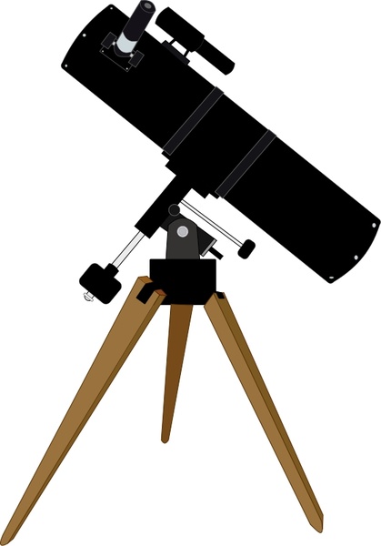 419x600 Reflector Telescope Free Vector In Open Office Drawing Svg ( .svg