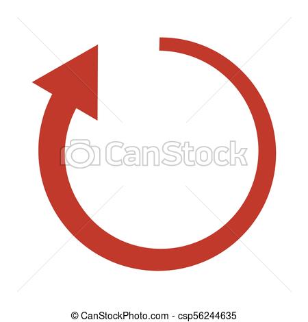 450x470 Refresh Icon On White Background. Vector Illustration.