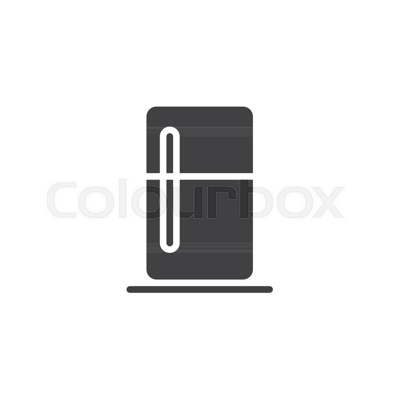 800x800 Refrigerator Vector Icon. Filled Flat Sign For Mobile Concept And