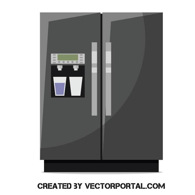 660x660 Refrigerator Vector Image
