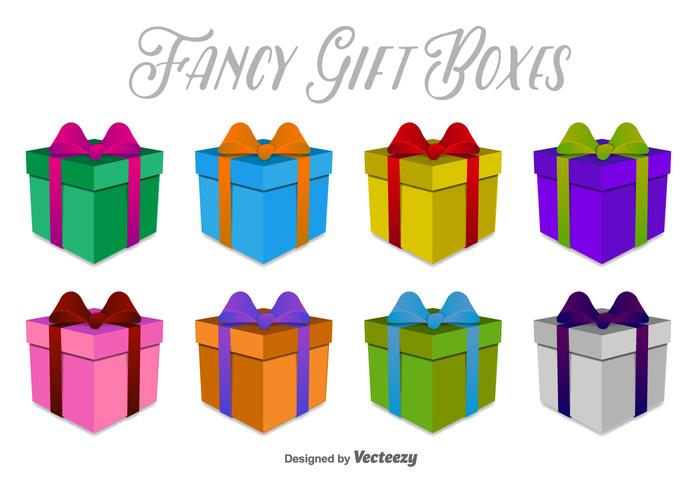 700x490 Iconos Del Vector De Los De Regalo 3d