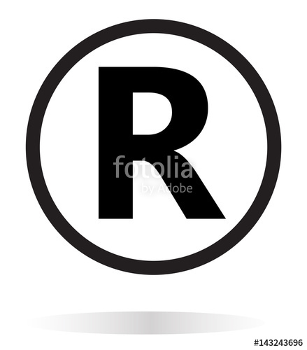 439x500 Registered Trademark Icon On White Background. Registered