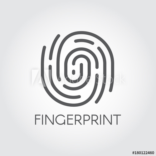 500x500 Fingerprint Authentication And Registration Linear Icon. Imprint