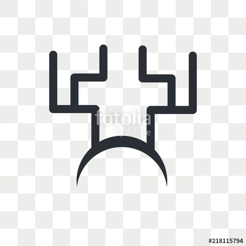 500x500 Reindeer Antlers Vector Icon Isolated On Transparent Background