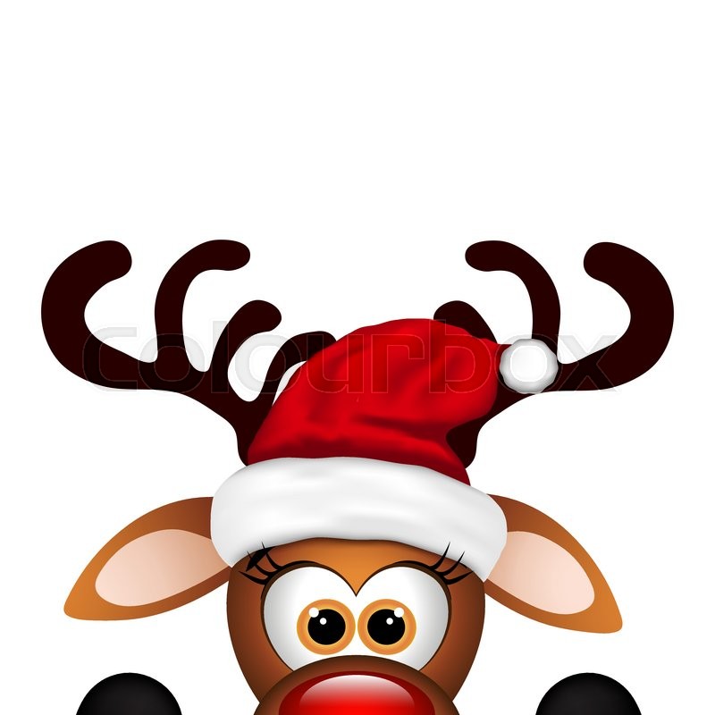 800x800 Funny Christmas Reindeer On A White Background. Stock Vector