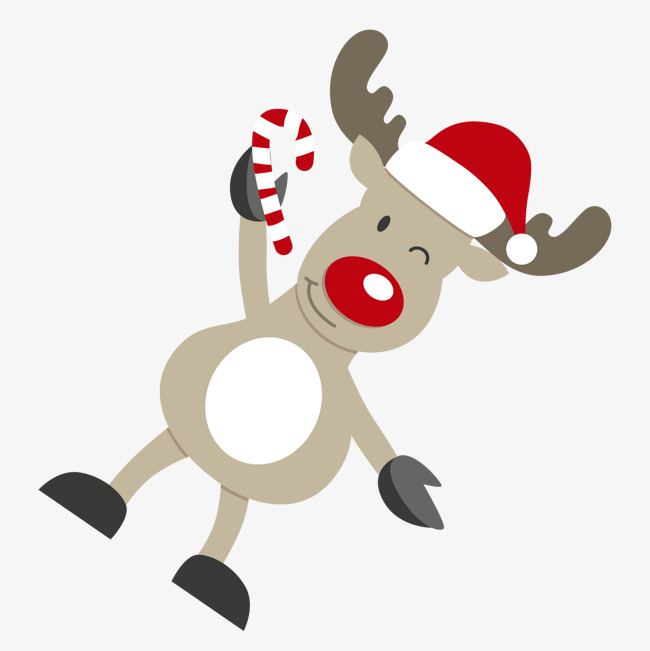 650x651 Cartoon Christmas Reindeer Vector Material Blink, Cartoon Vector
