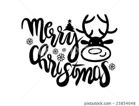 450x342 Vector Christmas Card With Cute Reindeer. Vector
