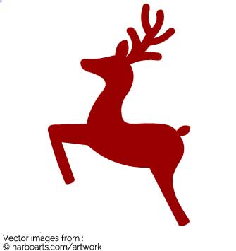 335x355 Download Jumping Reindeer Silhouette