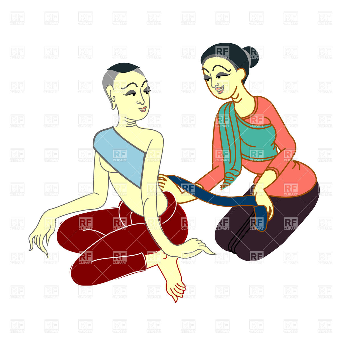 1200x1200 Thai Massage Relax Vector Image Vector Artwork Of People Arm