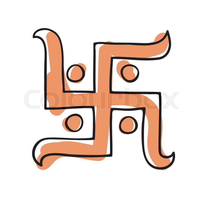 800x767 Indian Ancient Religion Symbol Hand Drawn Icon Isolated On White