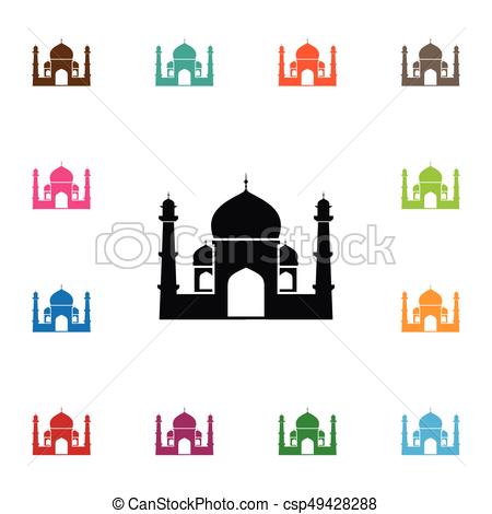 450x470 Isolated Religious Icon. Muslim Vector Element Can Be Used For