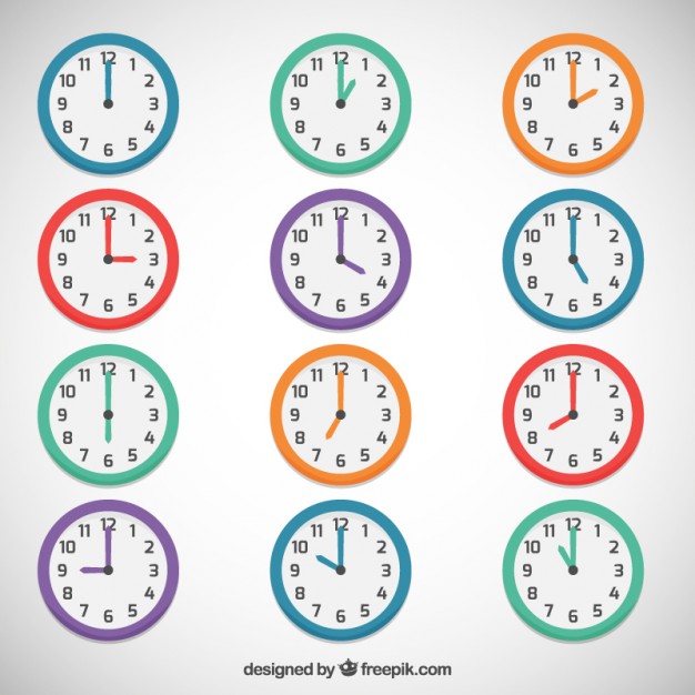 626x626 Relojes De Colores Descargar Vectores Gratis