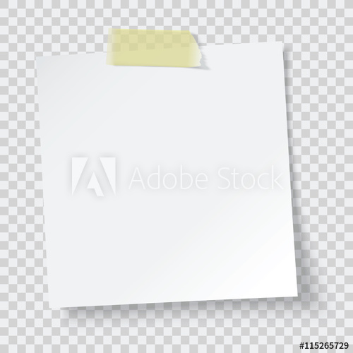500x500 White Paper Reminder, Vector