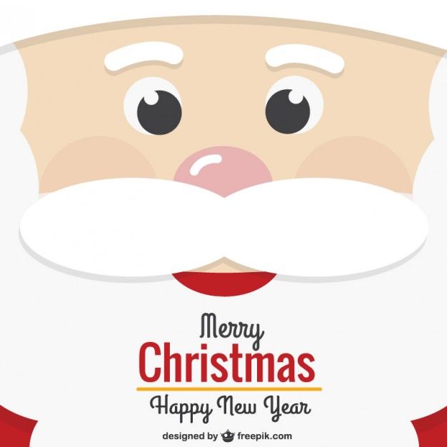626x626 Santa Claus Face Christmas Card Free Vector Free Vectors