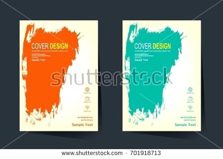 450x322 Simple Book Cover Design Template Layout Annual Report Vector In