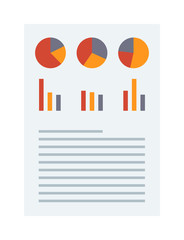 184x240 Business Report Vector Illustration.