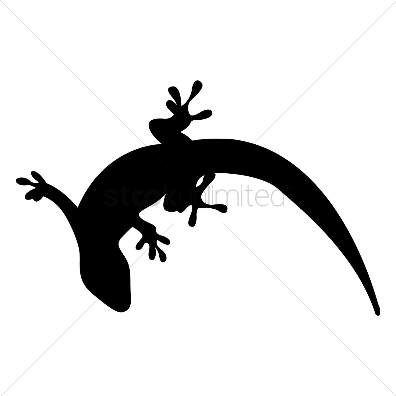 1300x1300 Silhouette Of Lizard Vector Image