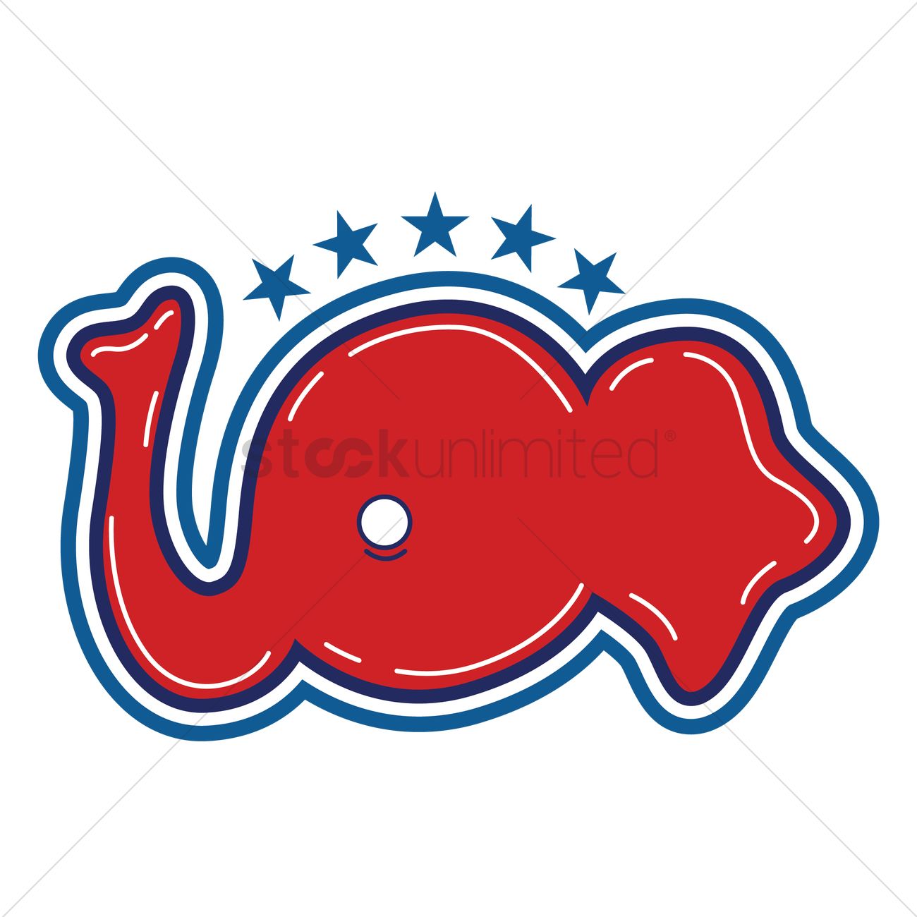 1300x1300 Republican Elephant Symbol Vector Image