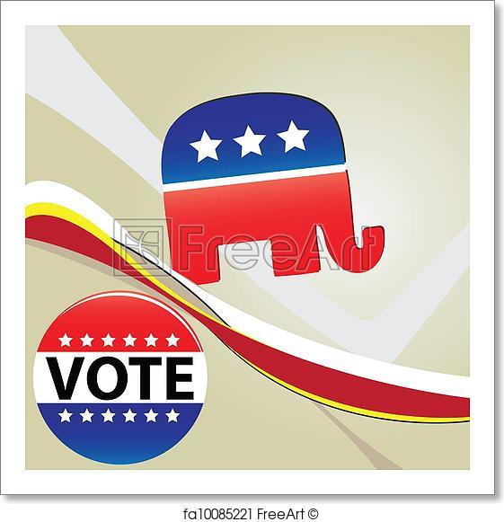 561x581 Free Art Print Of Symbol Republican Party. The Symbol Of The