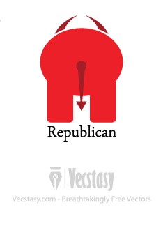 234x340 Funny Republican Elephant Vector