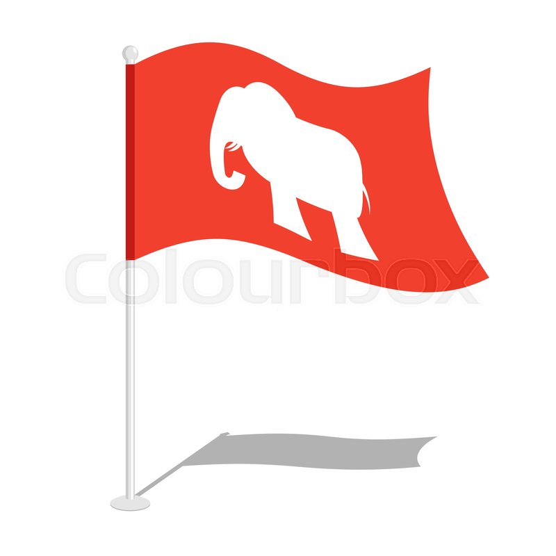 800x800 Republican Elephant Flag. National Flag Of Presidential Election