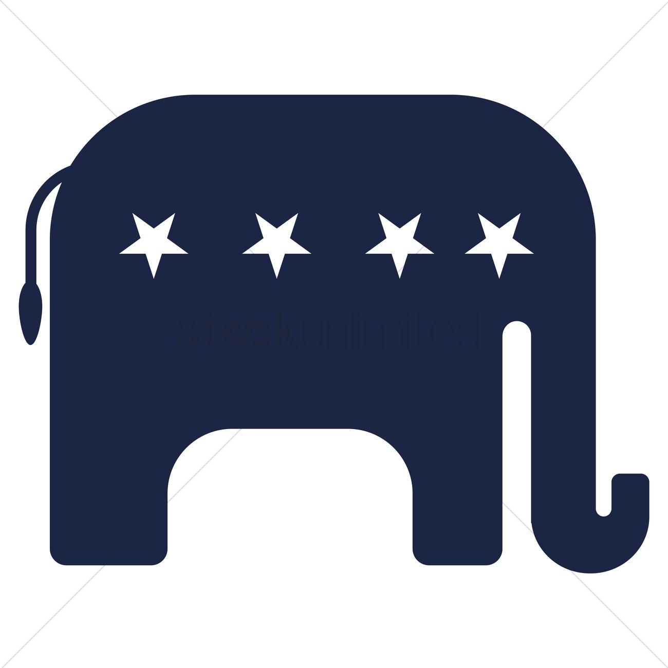 1300x1300 Usa Republican Party Symbol Vector Image