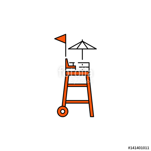 500x500 Flat Vector Icon Rescue Towers In Cartoon Style Isolated On White