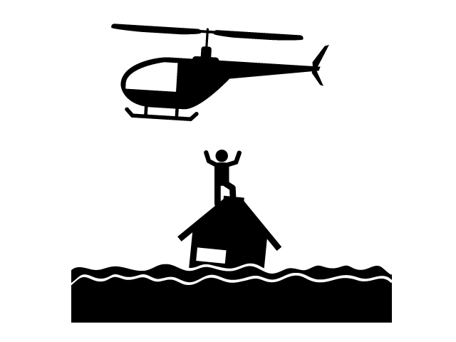 640x480 Flooded Clipart Rescue Helicopter