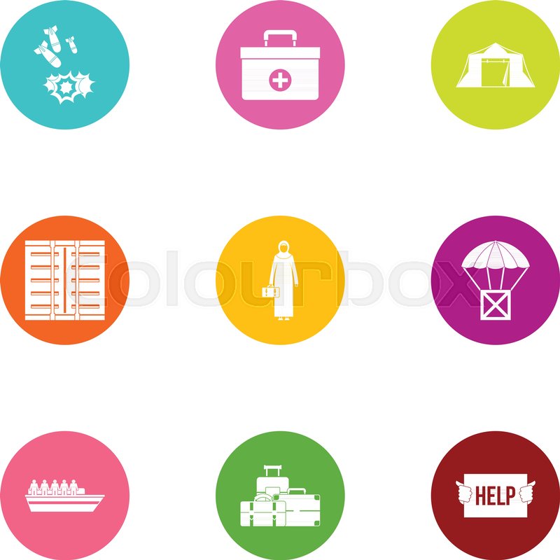 800x800 Rescue Icons Set. Flat Set Of 9 Rescue Vector Icons For Web