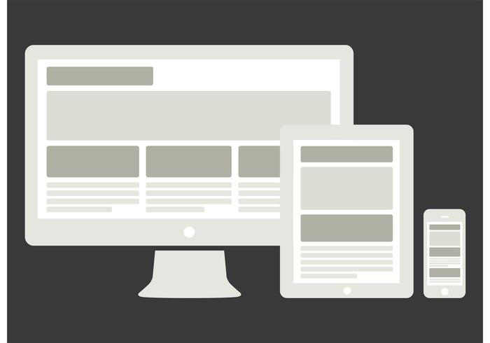 700x490 Vector Device Mockups With Responsive Website Free Vector Art