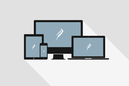 530x353 Flat Responsive Mockup (Vector)