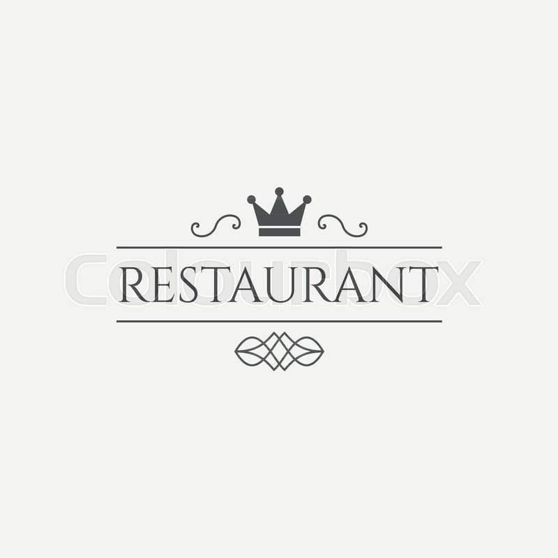 800x800 Vintage Restaurant Logo. Vector Retro Design For Restaurants And