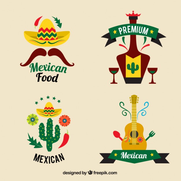 626x626 Mexican Restaurants Logo Set Vector Free Download Cheap Food Logos