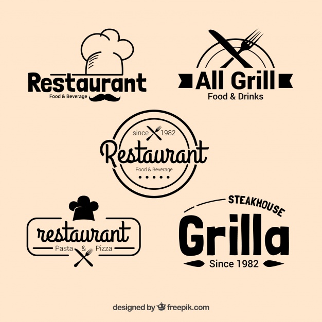 626x626 Restaurant Logos Pack Of Restaurant Logos In Vintage Design Vector