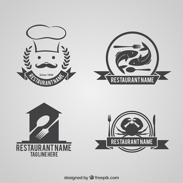 626x626 Collection Of Restaurant Logos Vector Free Download