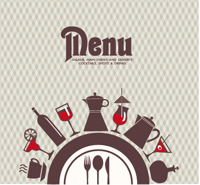 391x362 Modern Restaurant Menu Vector Cover Set 04 Free Download