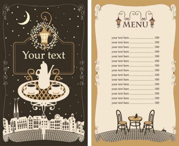 626x511 Restaurant Menu Vector