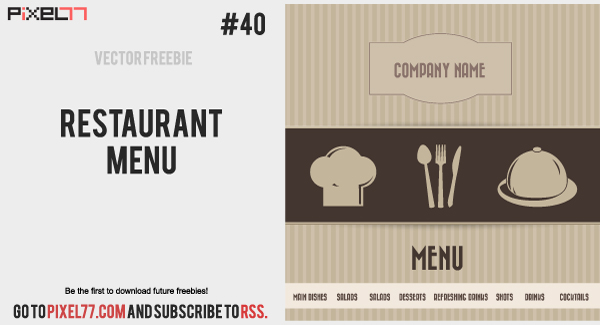 600x325 Vector Restaurant Menu By Pixel77 Freebies