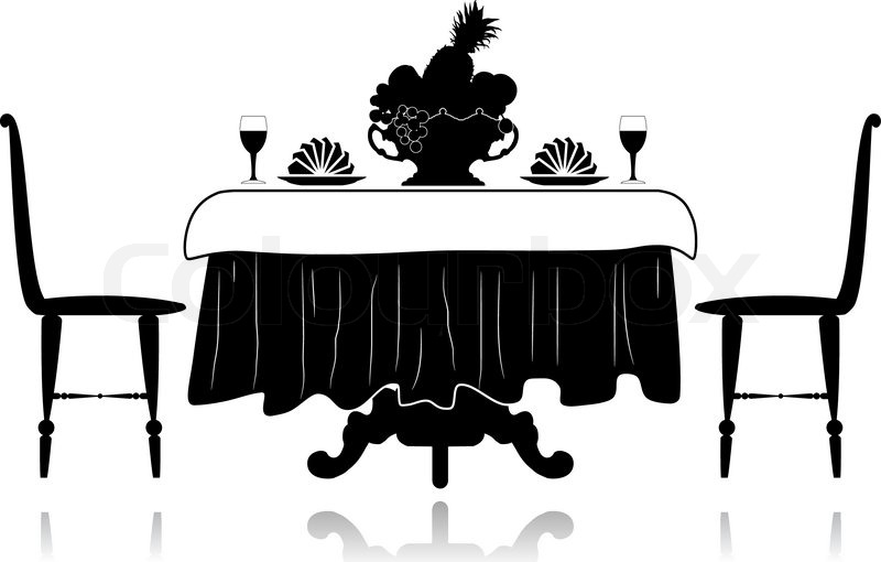 800x510 Restaurant Little Table Stock Vector Colourbox
