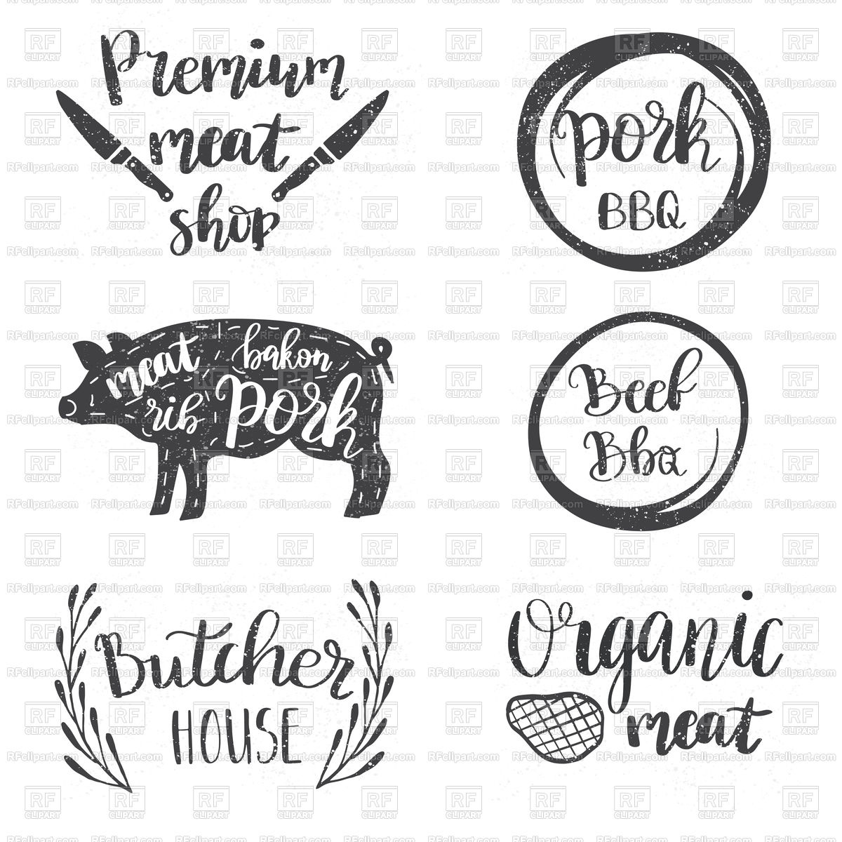1200x1200 Vintage Style Set Of Retro Badges, Labels For Cafe Or Restaurant