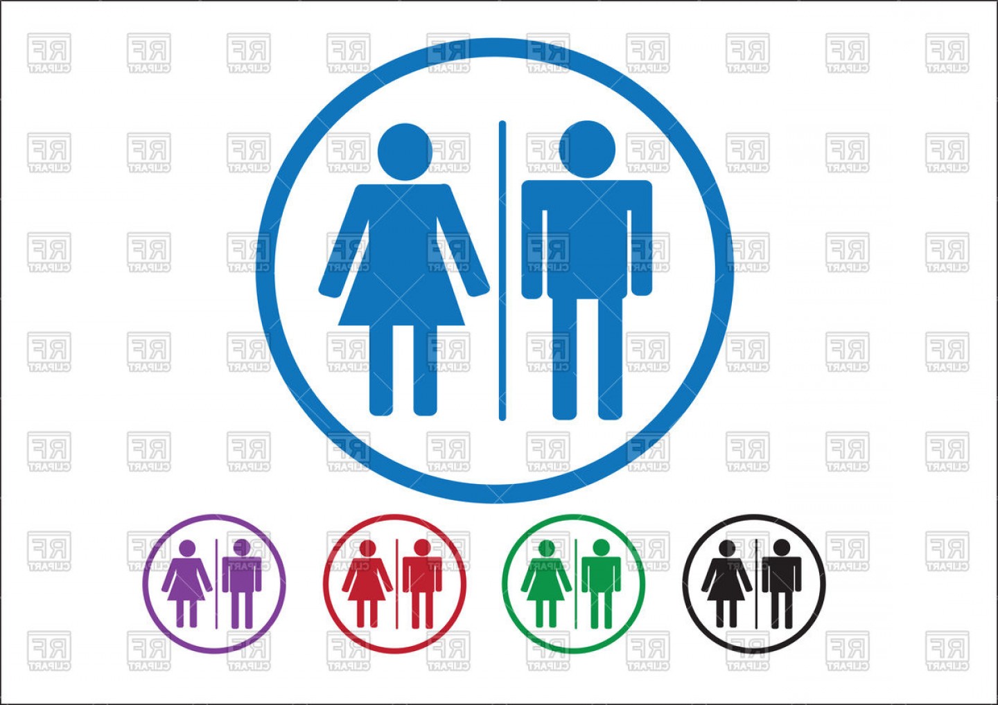 1440x1018 Man And Woman Toilet Or Restroom Icon Vector Clipart Lazttweet